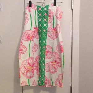 Strapless Clover Cup Shift Dress